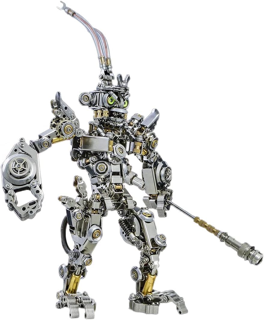 3D DIY Metal Puzzle Monkey King Model Kit, 942PCS Steampunk Mechanical Mecha Assembly with Interchangeable Heads, Collectible for Adults & Teens
