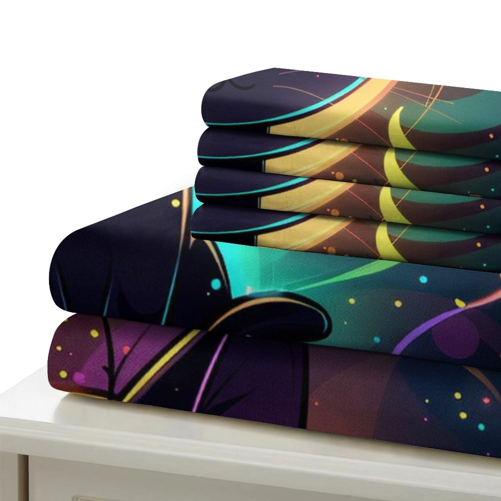 Impresas En 3D Gatos Juego De Ropa De Cama Infantil Microfibra Suave Funda Nórdica Fundas De Almohada 3 Piezas Cierre De Cremallera Double（200x200cm）