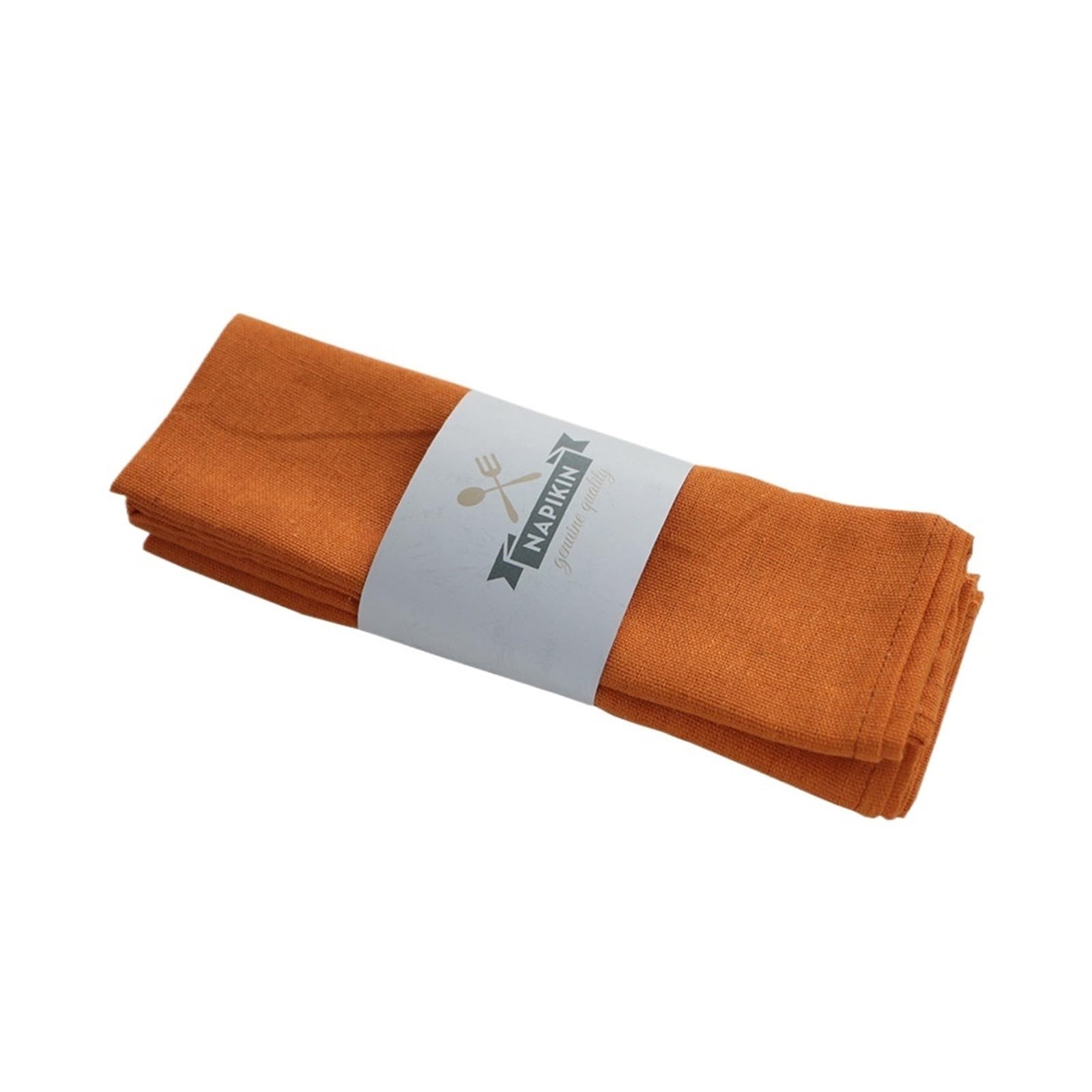 Stoffservietten 12 Stück Servietten aus Poly-Baumwollstoff, waschbare und Wiederverwendbare Tischsets, buntes Tuch, for die Dekoration von Küche, Esszimmer Hochzeit(12PCS Orange)