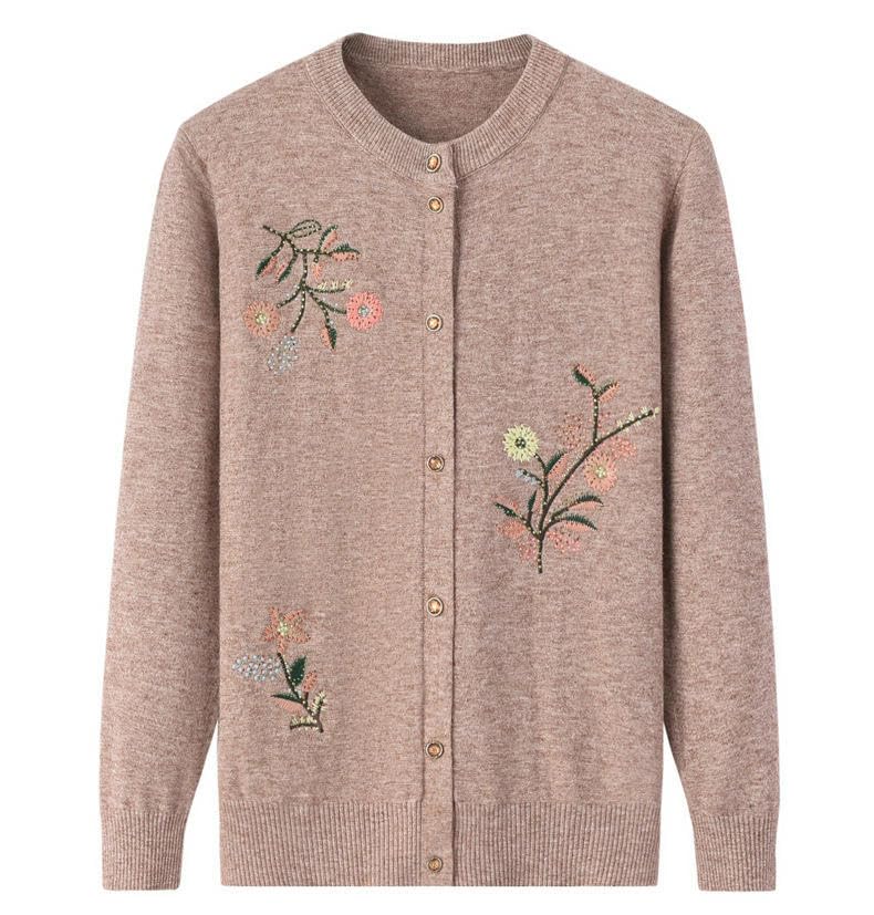 Abrigo de punto premium cárdigan de invierno para mujer mayor 4