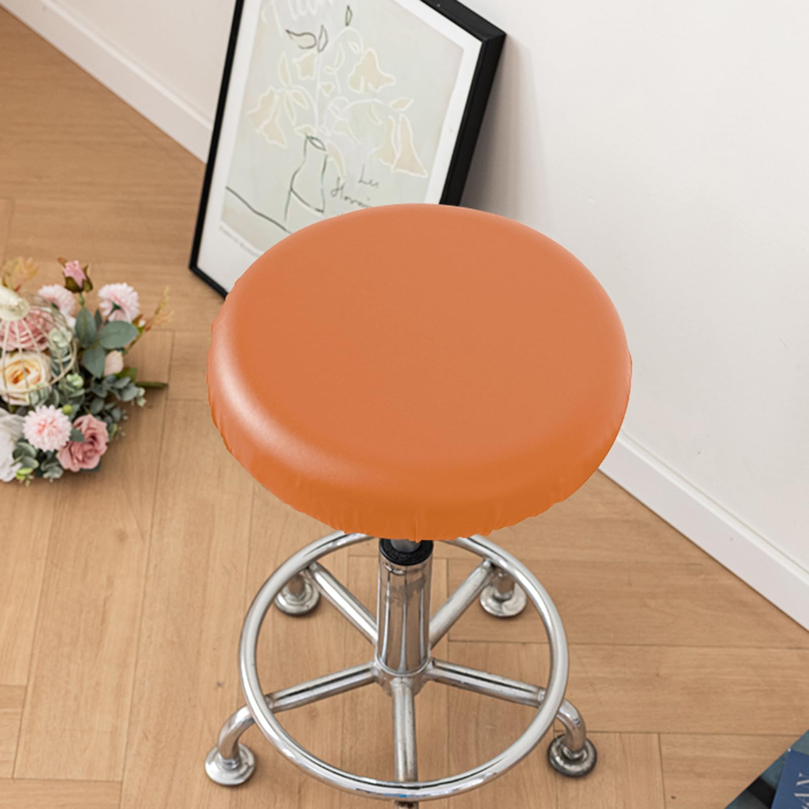 Housses de tabouret contre les taches et griffures pour assise ronde 11-14 pouces