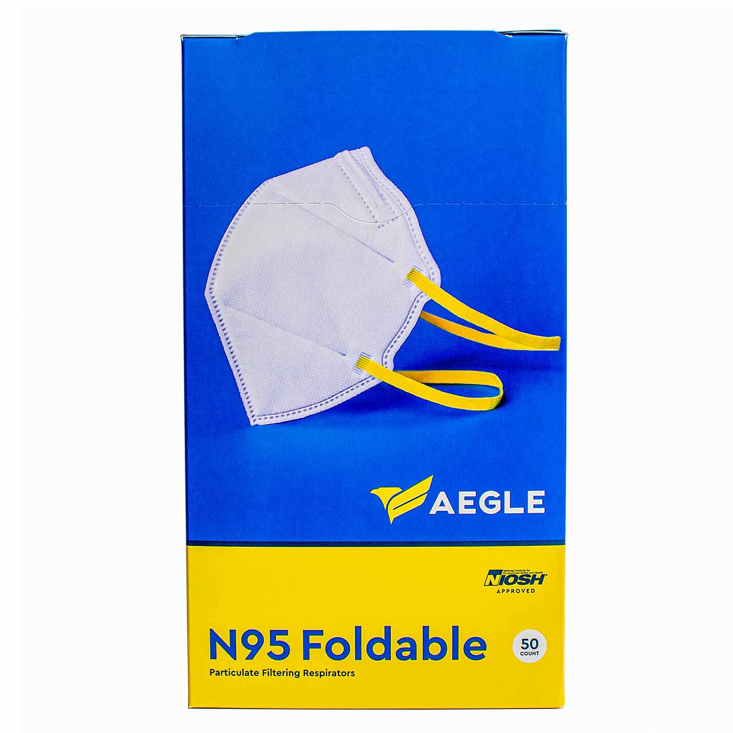 Aegle N95 Mask, USA, NIOSHapproved, 50 Pack in anticounterfeit