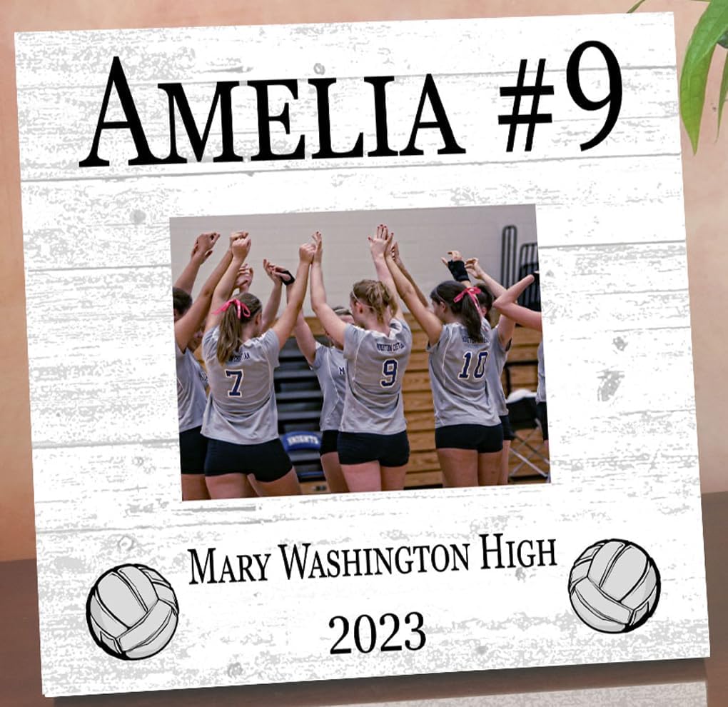 Broad Bay Sports Recognition Award Plaque - Upload Photo, Name, Number & Team - High School Senior Season End Gift or MVP - Solid Wood - Free-Standing or Wall-Hanging - 10.5x10.5 Inches