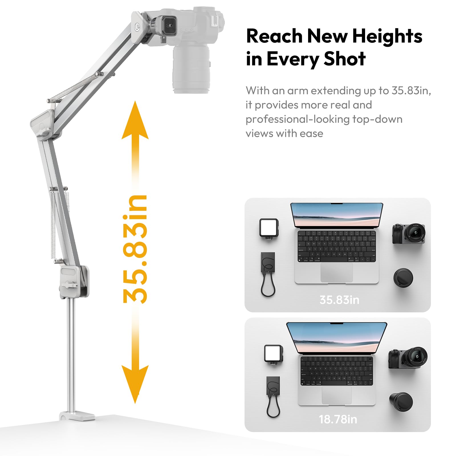 Buy ULANZI TH04 Camera Overhead Tripod Mount, Flexible Microphone
