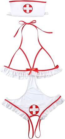 Amazon.com: EASYLONGJEE Nurse Lingerie for Women Sexy Costume Naughty