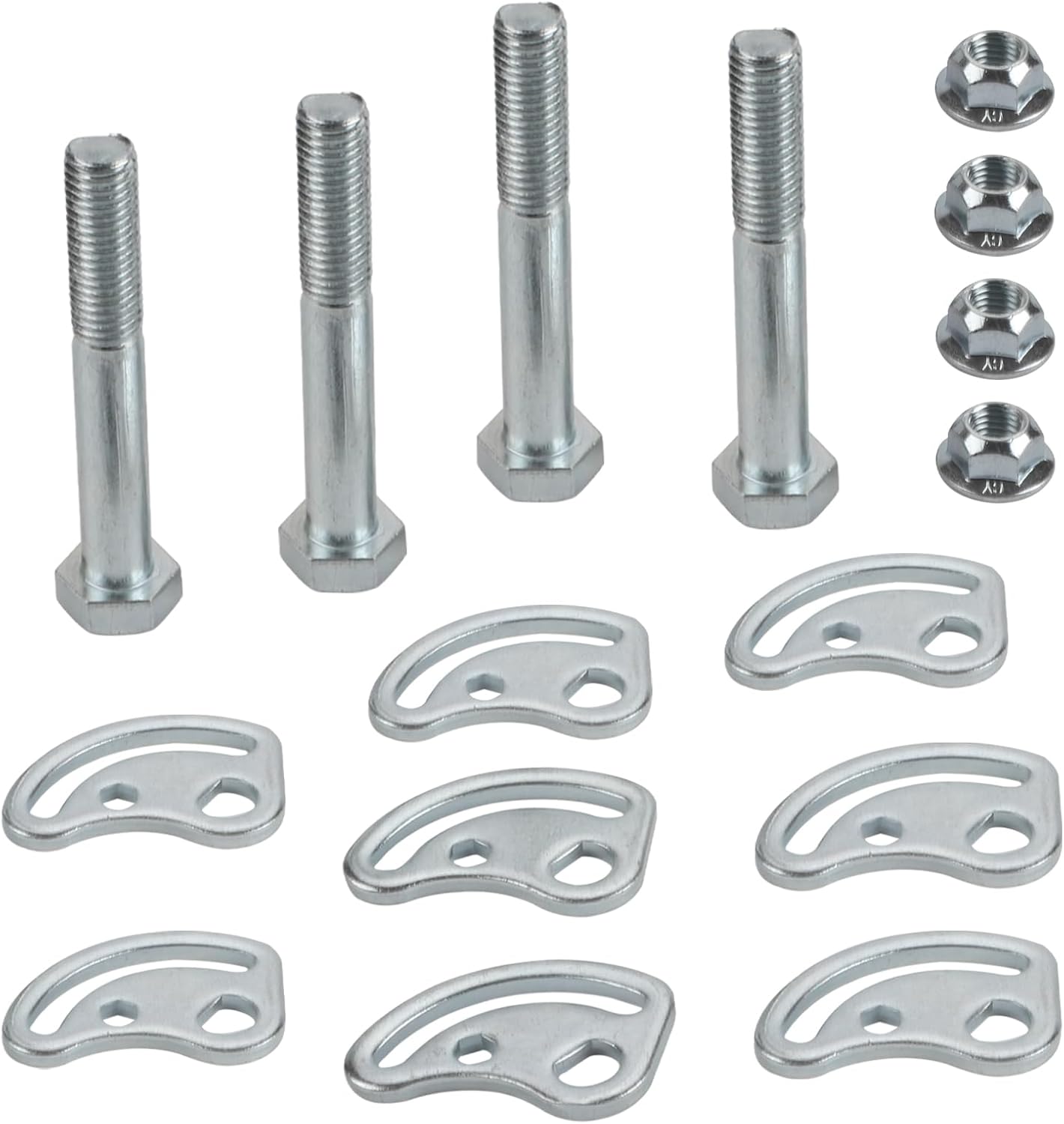 Camber Bolt Kit Compatible with Chevy GMC Cadillac 1999-2020 Silverado Sierra 1500 2500 3500 Escalade Avalanche Tahoe Yukon,Front Upper Control Arm Caster Alignment,4PCS Adjusting Bolt ±1.5 Degree