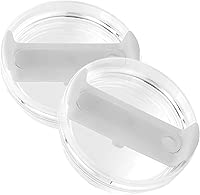 2 Pcs Tumbler Lid for Stanley 40oz Cup, Dustproof Spill Proof Splash Resistant Replacement Cup Lid for Stanley Tumbler and More Coffee Mugs (White)