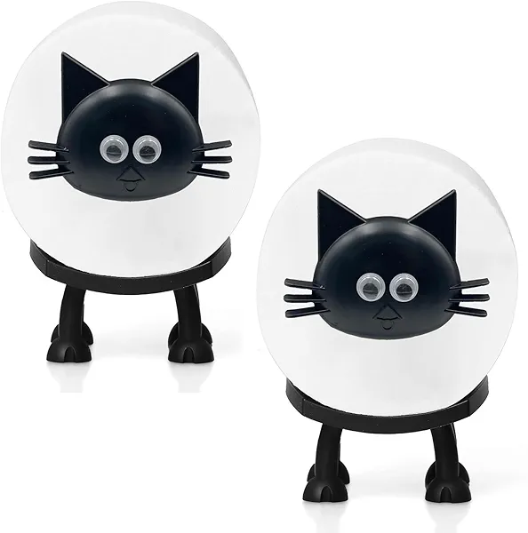 Decorative Cat Toilet Paper Holder, Free Standing Bathroom Tissue Roll Storage, Black (2, Cat)