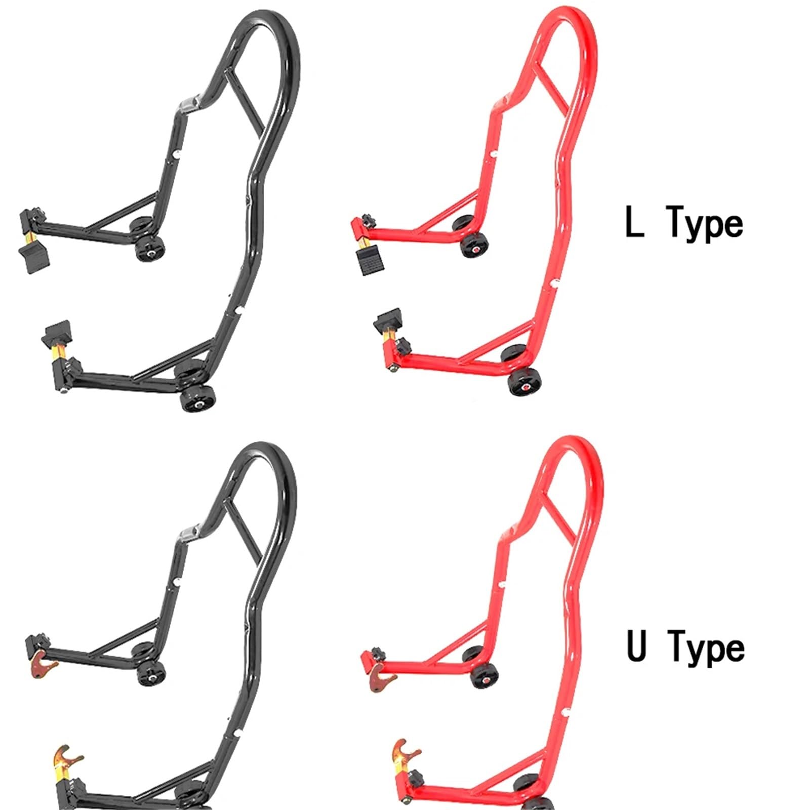 podpórka motocyklowa Motocykl Czarny/Czerwony Kompletny Tylny Podpórka Koła Podstawka Koła Auto Aheel Rama Podporowa Narzędzie Do Naprawy Opon(Red)