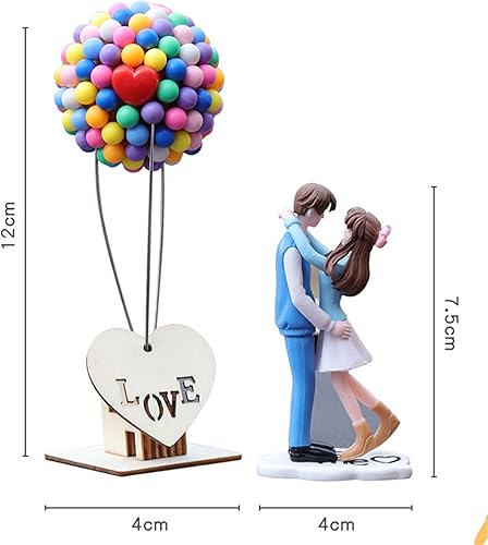 Miniatura 3 de Decoración de globos de muñeca de acción para parejas de caricaturas, decoración de automóvil, lindas parejas de dibujos animados, pareja de dibujos