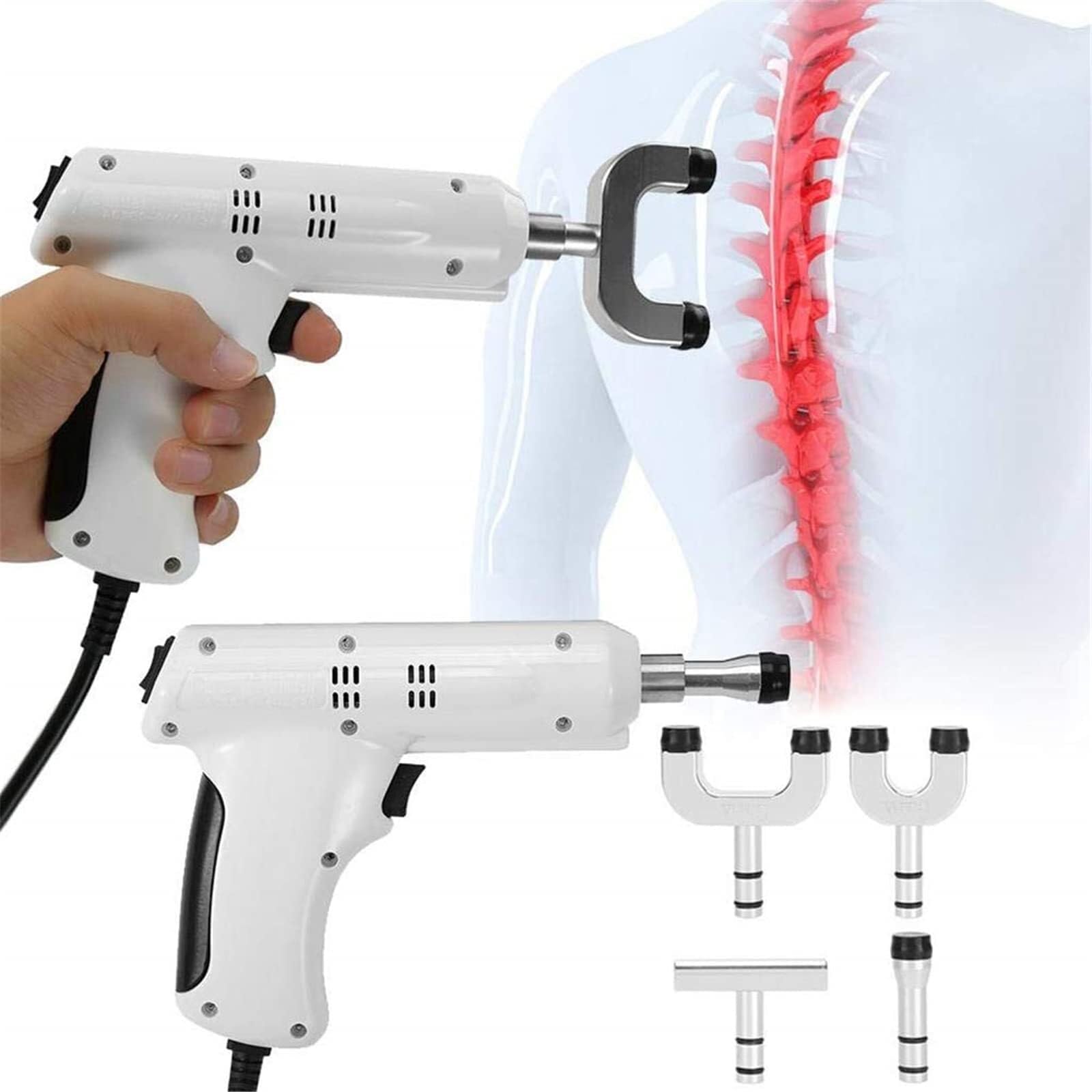 Pistola elettrica per massaggio della colonna vertebrale, massaggiatore muscolare profondo, dispositivo di rilassamento per schiena, articolazioni e muscoli