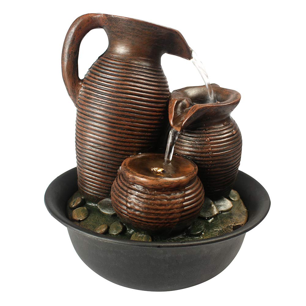 Buy PeterIvan Indoor Water Fountain 9”H op Fountains Designed with 3