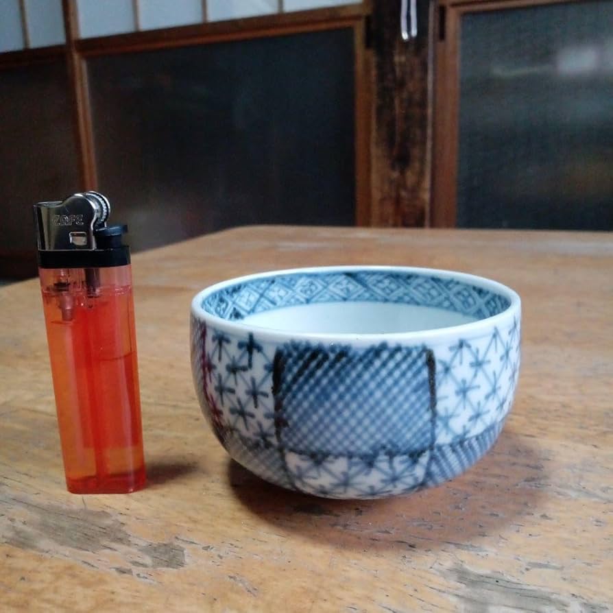 人気，最新作 『古伊万里染付市松文蕎麦猪口』江戸後期 コレクター放出品