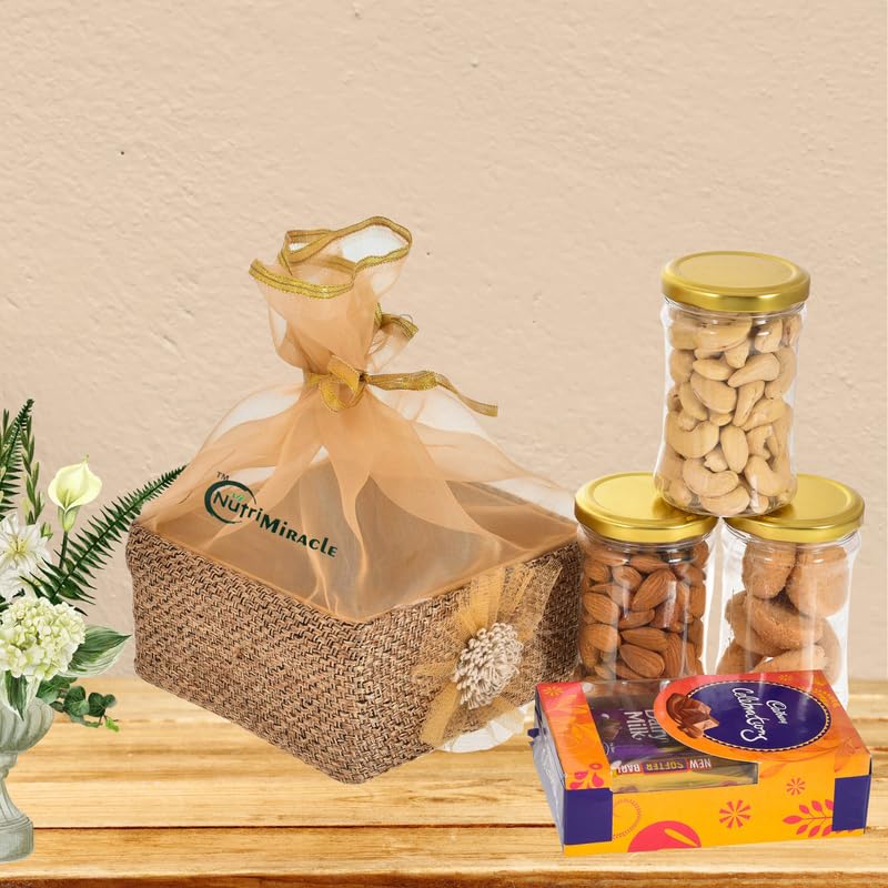 Image of NUTRI MIRACLE Raksha Bandhan Gift Pack | Meaningful Hamper for Brother's Special Day