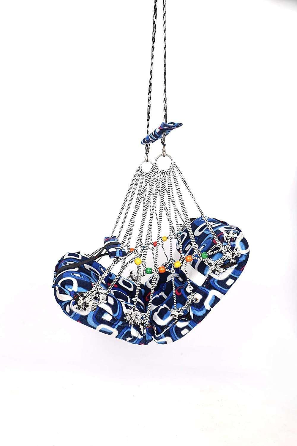 PS-New Toy Cotton Swing for Kids Children Folding Washable jhula Hanging Swing Jula with Safety Belt (Multi)