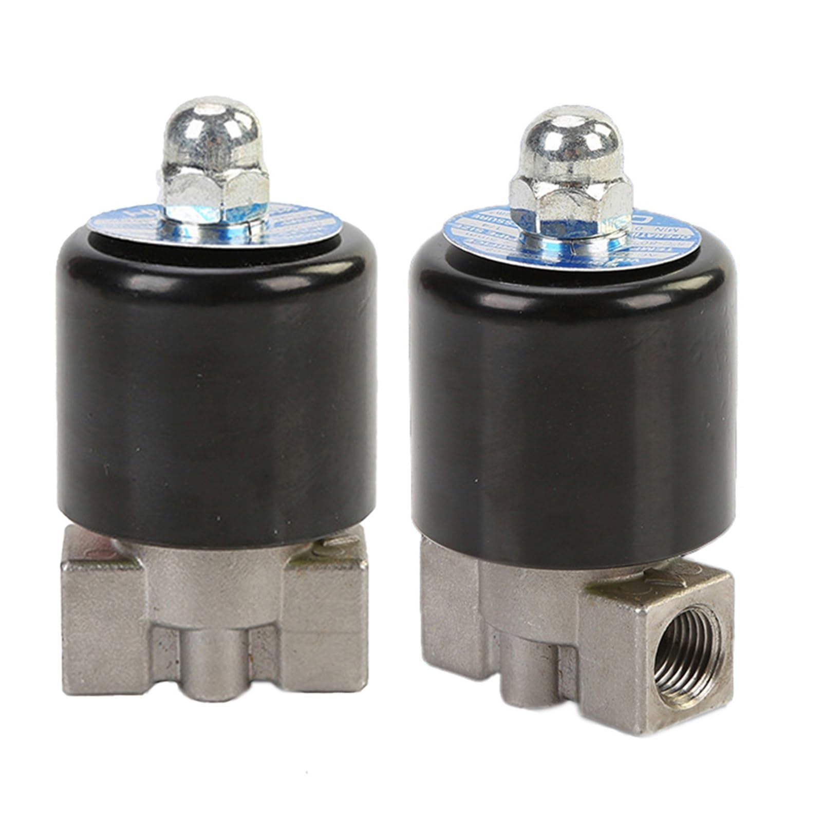 Ieumjnat G-220Vac-Normally Open 1/8" 1/4" Stainless Solenoid Valve Dn8 Normally Closed/Open Stainless Steel Solenoid Valve 110V 220V 12V 24V(,0.25 Inch)