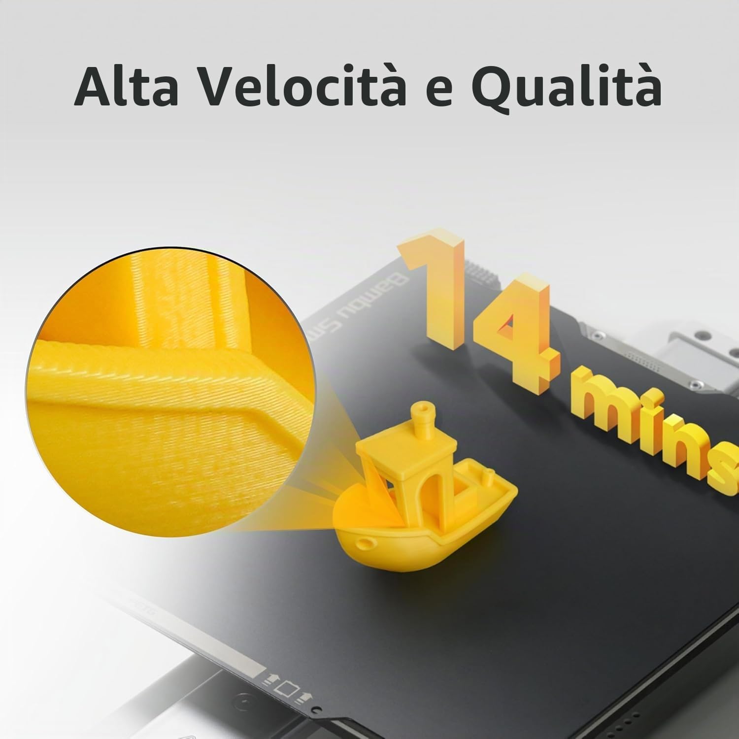 Bambu Lab A1 Mini Combo Stampante 3D - Veloce FDM, Multimateriale, Calibrazione Automatica