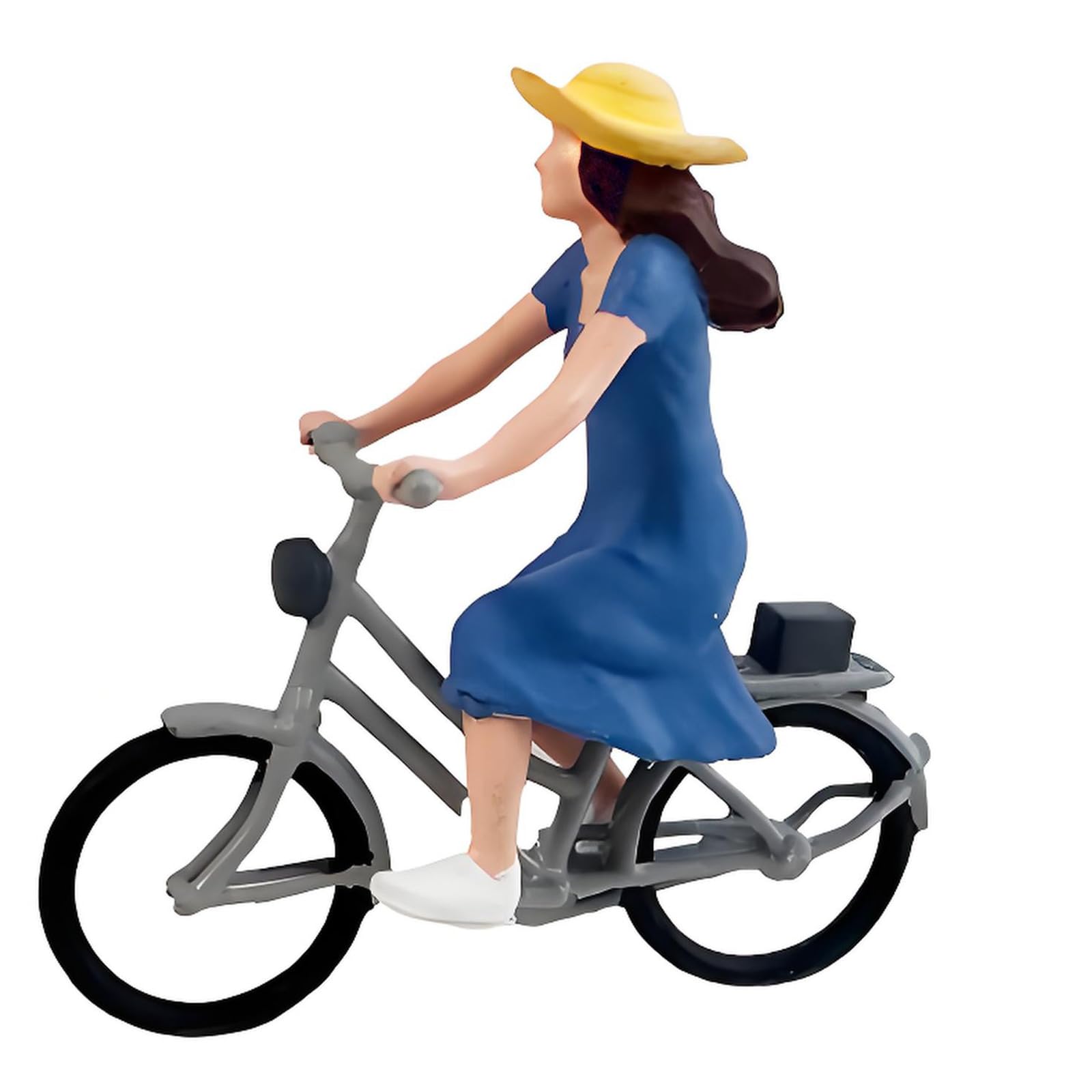 Hredyqw 1/64 Scale Bicycles Figurine Set Resin Cycling Men Women Miniature Dioramas Model Crafts Railway Dollhouses