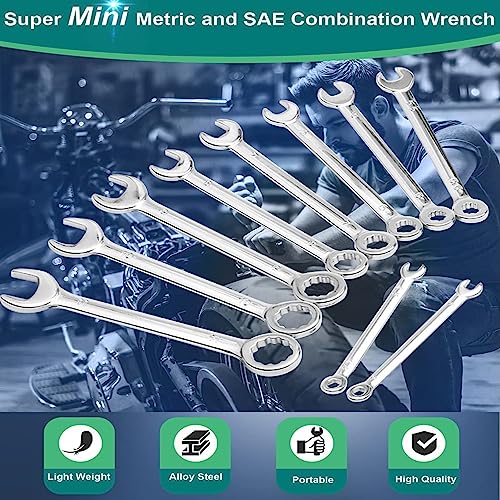 OVAQUIXI 10PC Ratchet Spanner Set - Dual Head Hex/TORX Combination 72-Tooth, Chrome Vanadium Steel 4-11mm (Inc. 4.5/5.5/9mm) - Image 4