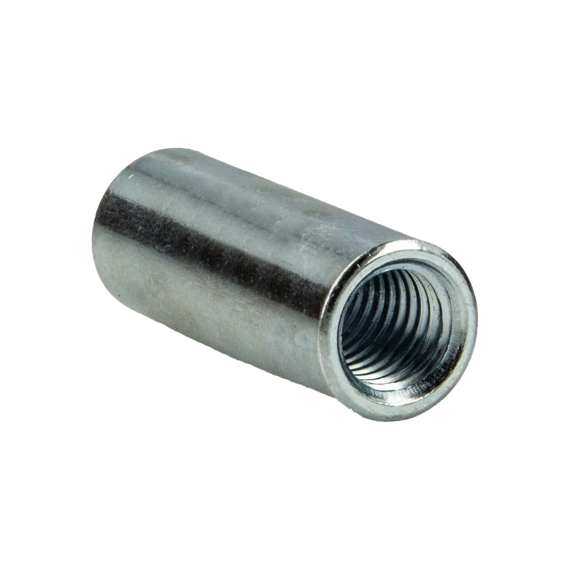 tecuro Gewindemuffe M12 auf M8, runde Bauform, verzinkt