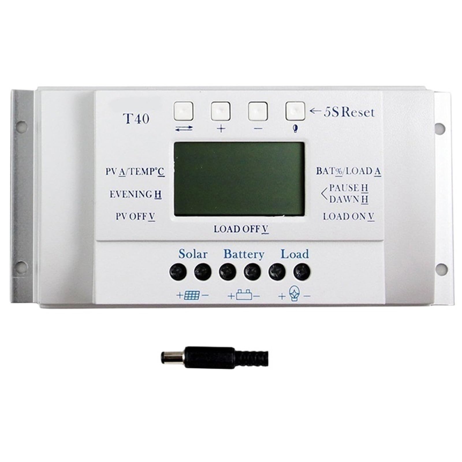 Controlador de carga Solar MPPT, 1 Uds., 40A, 20A, 12V, 24V, regulador Solar automático con carga de pantalla, Control de temporizador Dual PV Max 48VDC(40A)