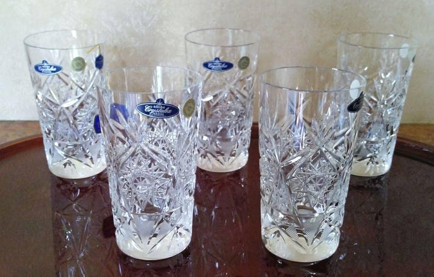 ボヘミアグラス 5脚セット チェコ製