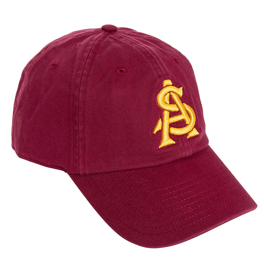 Desert Cactus Arizona State University Baseball Hat ASU Sun Devils Brimmed Embroirderd Hats Cap Adjustable Cloth Strap Adult (Style D1) Red, Red, One size