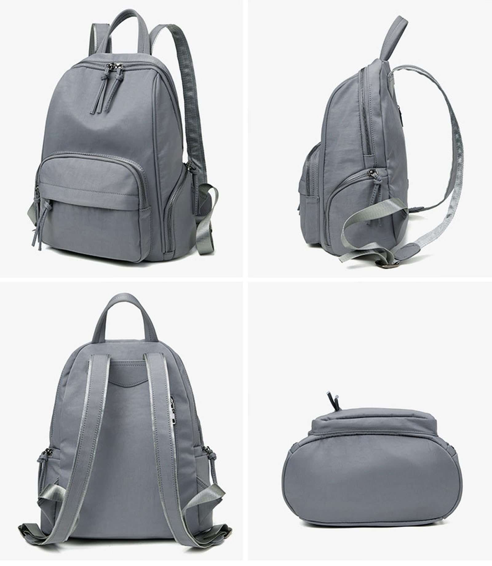 BUKESIYI Donna Borsa Zaino Elegante Zainetto Borse a Tracolla Zaini Antifurto Zainetti 2026 Firmate Nylon IT78591 Grigio