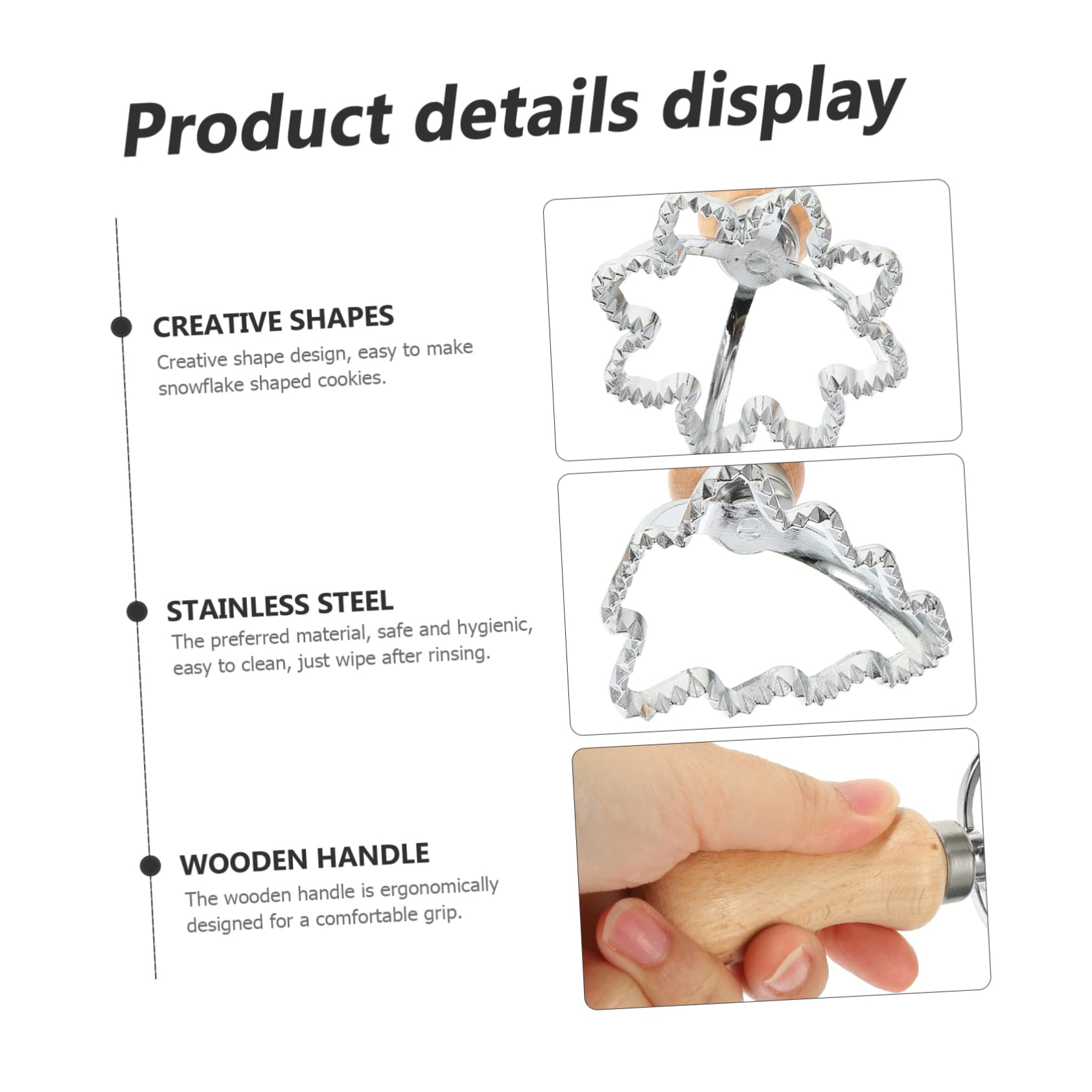 Cabilock 5 Sätze Knödel Haut Prägeform Glasur Gitter Fondant Machen Stern Plätzchen Groß Karikatur Pasta-schneidrad Kreis Keks Lebkuchen Nudelmaschine Rostfreier Stahl 2 Stück * 5
