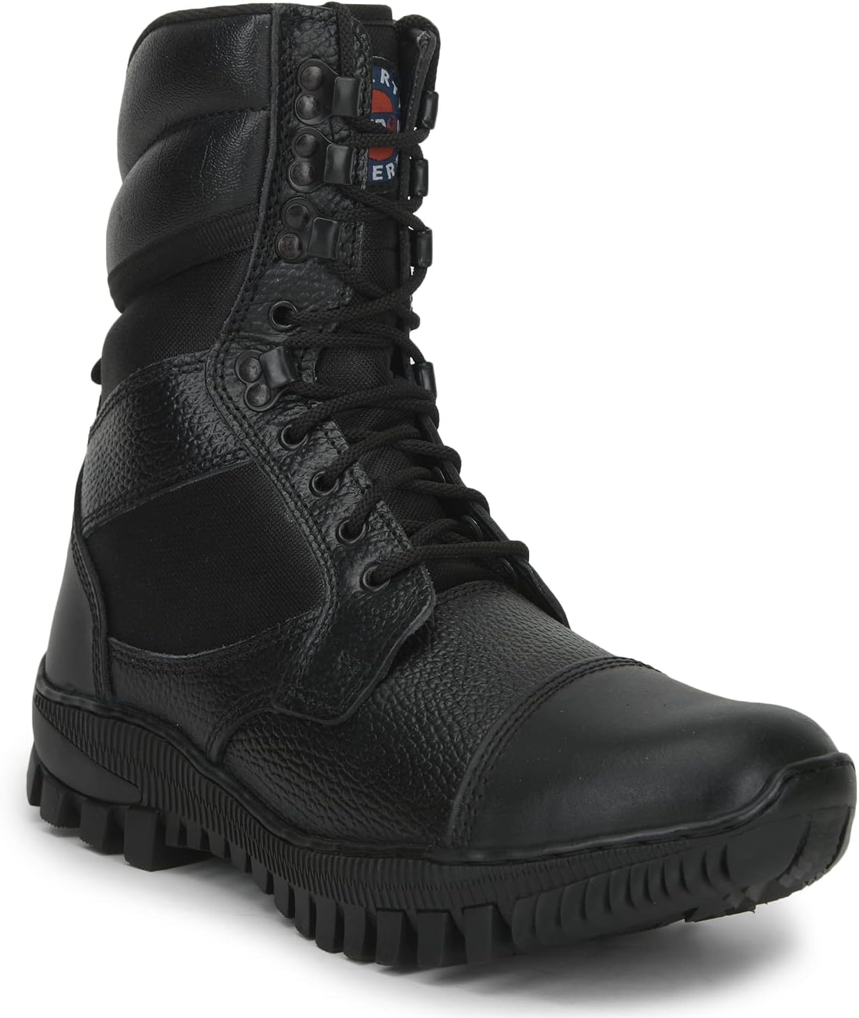 LibertyFreedom SOLDIER-01 Lacing Safety Shoes for Men | Leather Sole| Water Resistance |Padded Foam Insole| Comfortable for All Weather | Shock Absorber|
