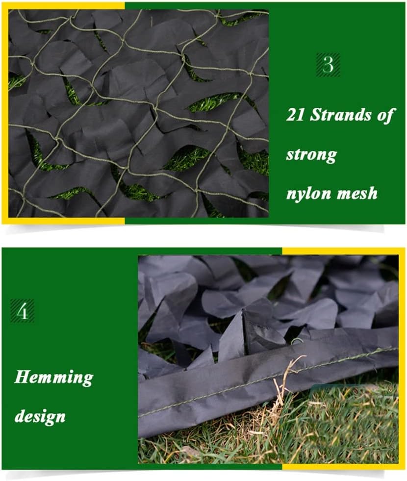 Heavy Duty Black Camo Netting, Outdoor Hunting Military Camouflage Net Blinds, Durable Truck Cargo Camo Netting, for Car-Covering