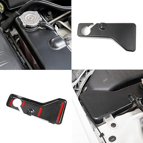 Miniatura 6 de crosselec Cubierta del tanque de refrigerante negro mate para Dodge Challenger Charger Chrysler 300/300c 2011-2021