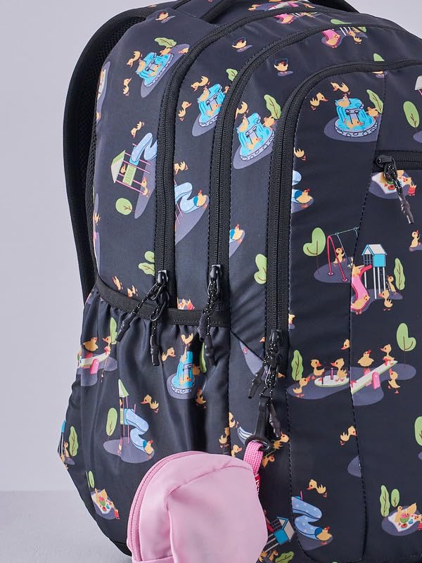 Image of Wiki Stylish Unisex Backpack | Girl 3 Durable & Lightweight backpack for Men & Women | Laptop Backpack for Office, Gym, Travel (31 Litre, Black)