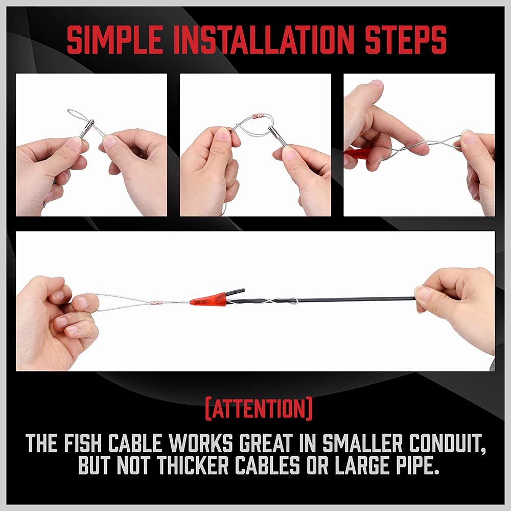 Electrical Fish Cable Wire Puller 22.5ft Fiberglass