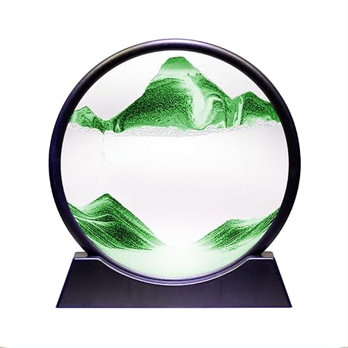 Arthink Imagen artística de arena en movimiento, movimiento líquido 3D paisaje de arena en movimiento, marco de arena fluida, estanterías de arte de