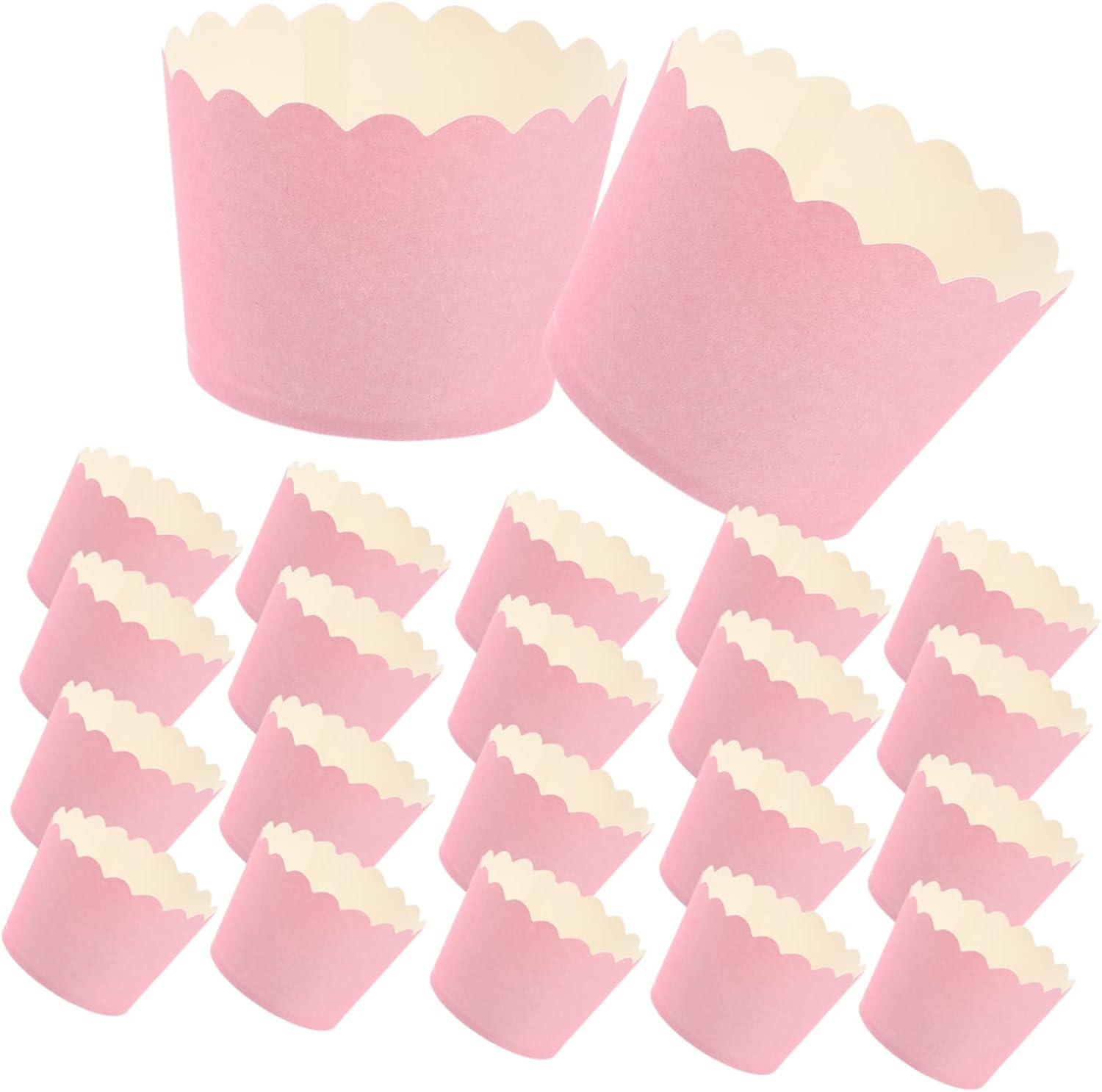 UPKOCH Pack of 100 Cake Cases Cup Cake Paper Cups Pink Pure Powder