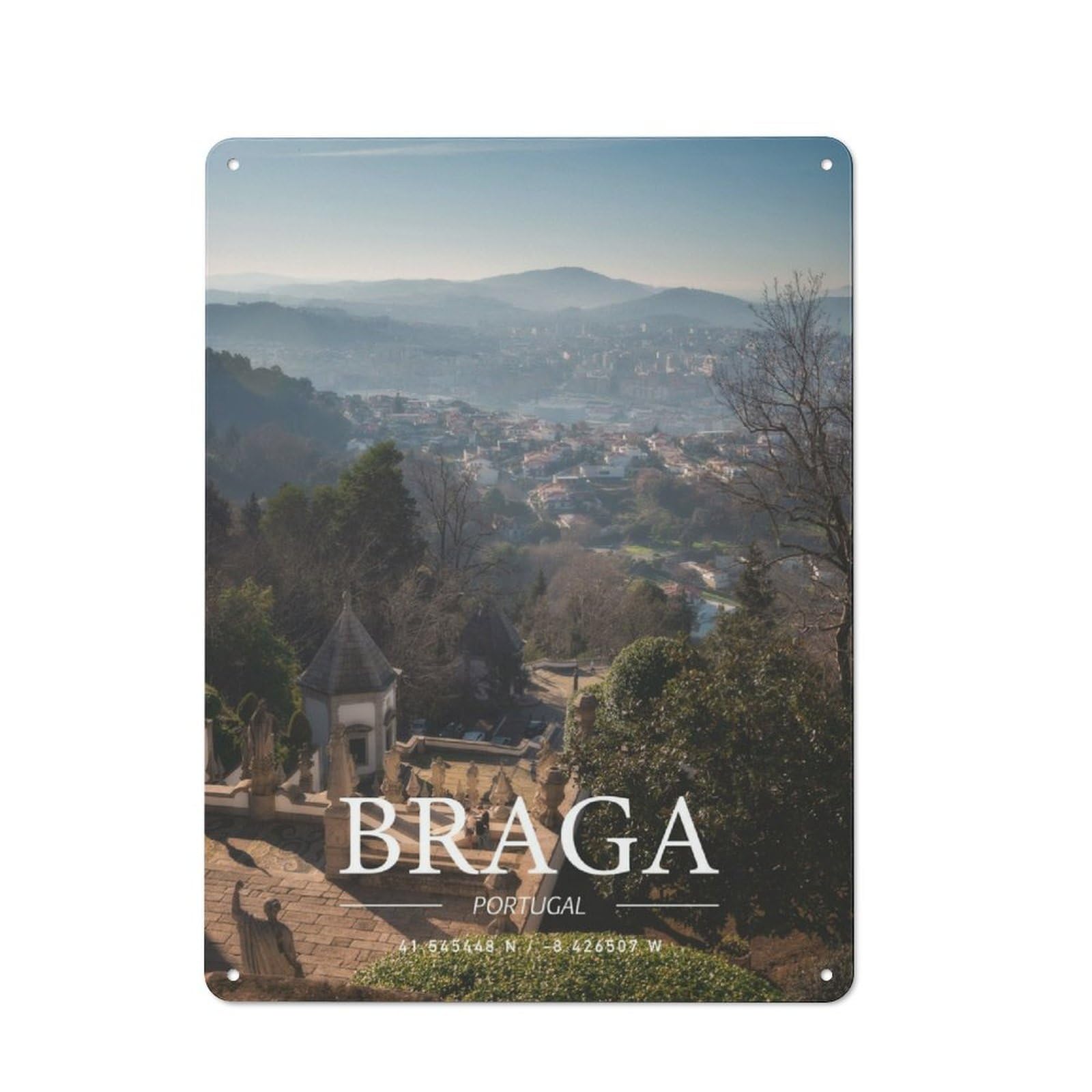 BRAGA Retro Metal Wall Decor 40x30cm, Metal Sign for Pub, Home Bar, Shed Or Man Cave, for Relaxed Wall Styling