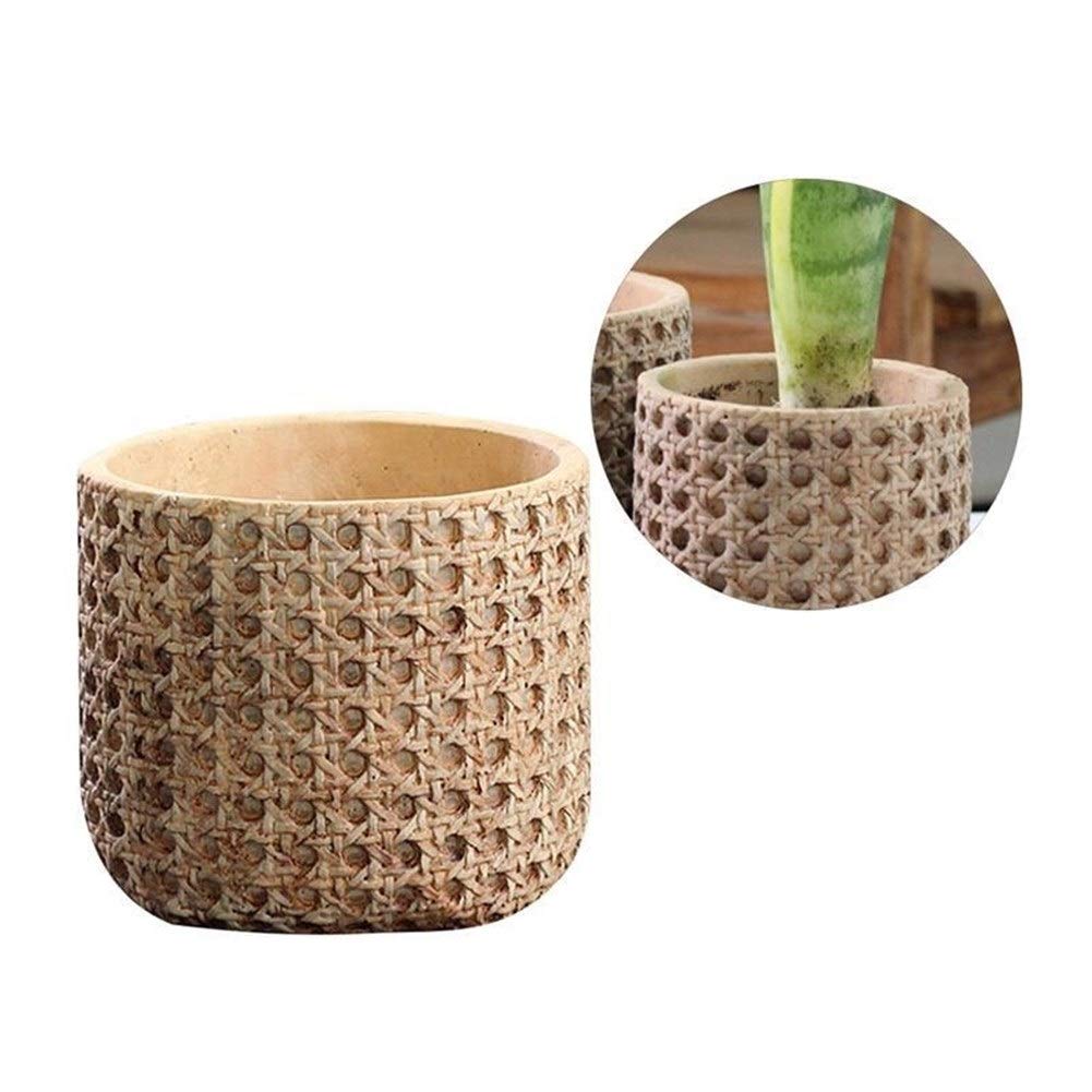 Pentole Pianta 1 Pc Vaso da Fiori Macetas Flower Pot Planter Macetas Rustico Cemento Planter Container Vaso di Fiori Bonsai Pot for Office per Tutte Le Piante da casa, i Fiori, Le Erbe