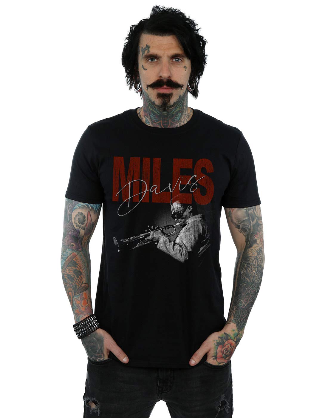 Absolute CultMiles Davis Men's Distressed Photo T-Shirt