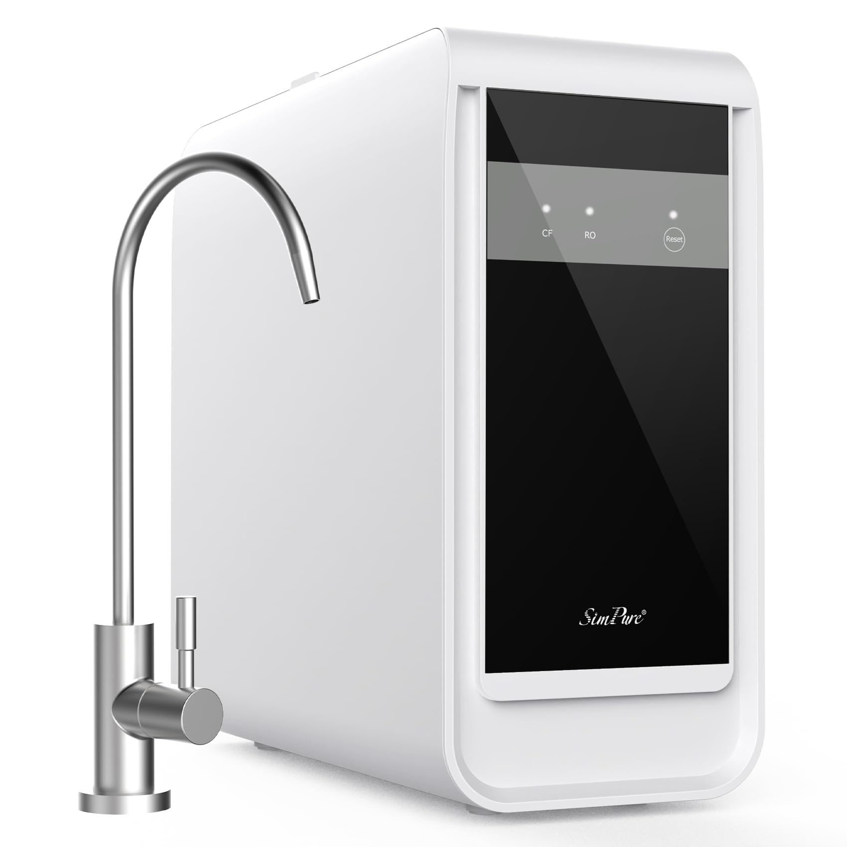 SimPure Q3-600 Tankless Reverse Osmosis System, Under Sink Water Filter System 600 GPD, 8 Stage Electric RO Water Filtration, Reduce 98% TDS, 2:1 Pure to Drain, USA Tech, NSF/ANSI 58 Certified, FCC