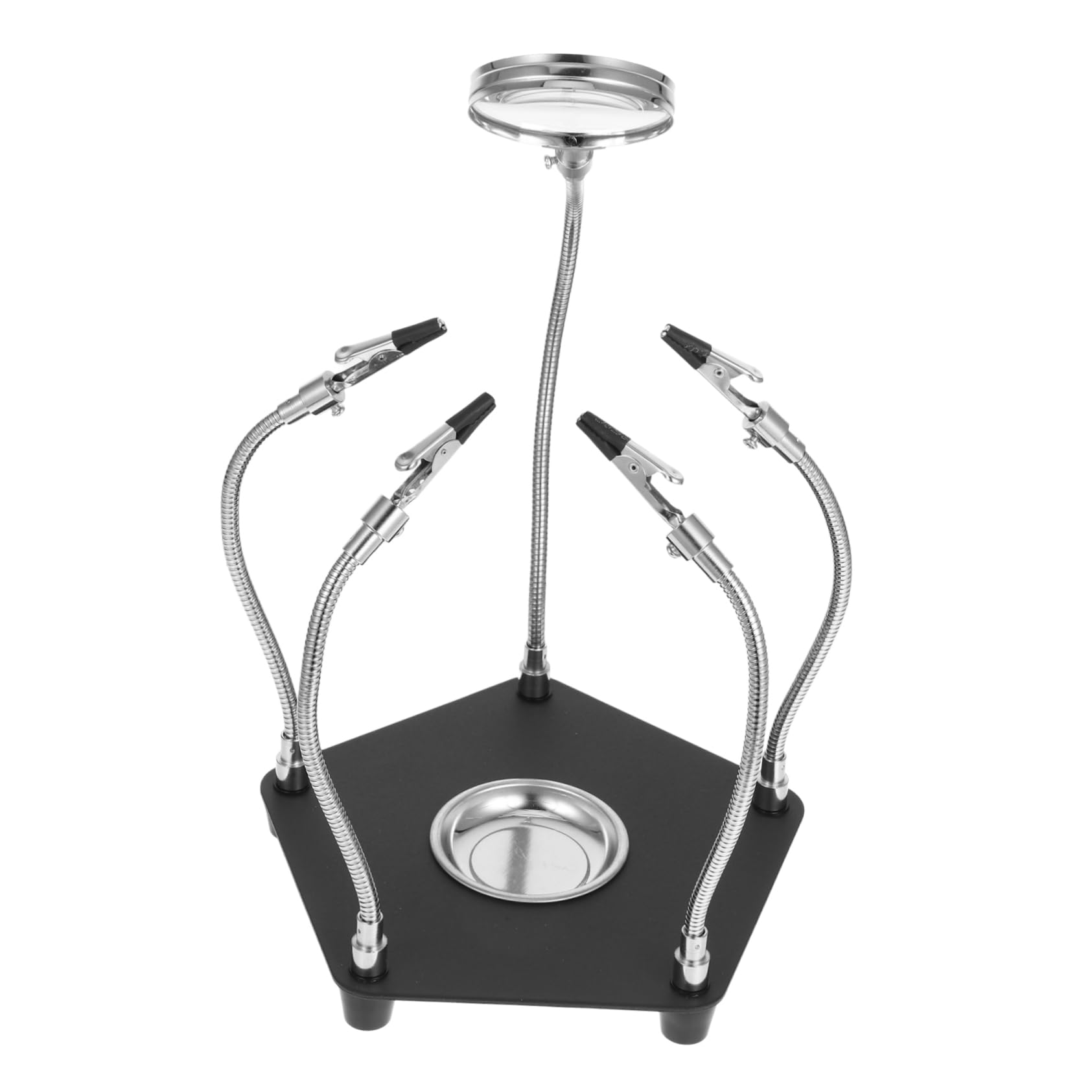 STOBAZA Soldering Station Third Hand Soldering Tool Circuit Board Soldering Kit Magnifying Glass Flexible Arm Solder Helping Hands Welding Third Hand Tool Jewelry Solder Kit Iron