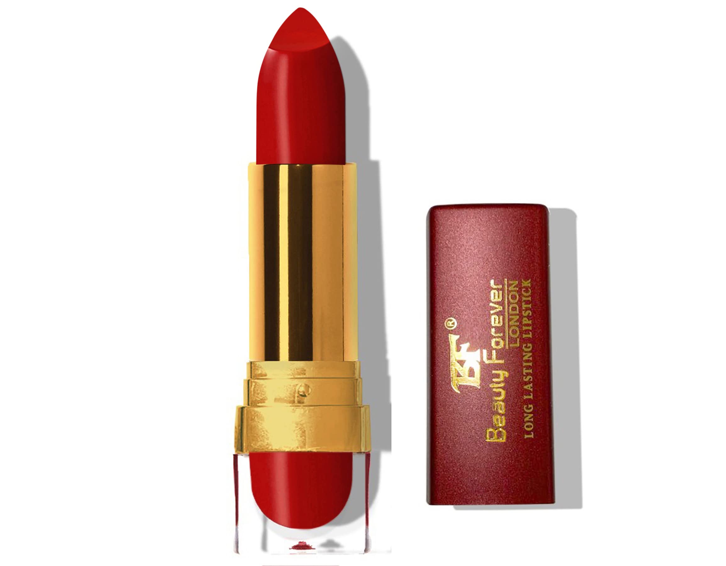 Beauty Forever Long Lasting Cream Lipstick, Glossy & Moisturising Lip Formula, Vitamin C & E Enriched, Hydrating Feature, High Impact Lip Colour, Available In 24 Shades (Bright Red (LL122))