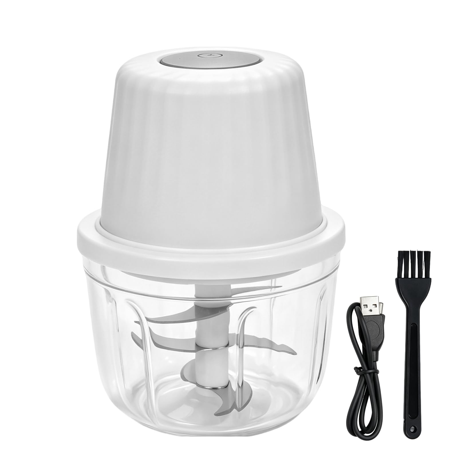 Electric Mini Food Chopper - 400ML Cordless Food Processor Small USB-C Rechargeable Vegetable Meat Blender Grinder Battery Operated Electric for Onion Garlic Meat Nuts
