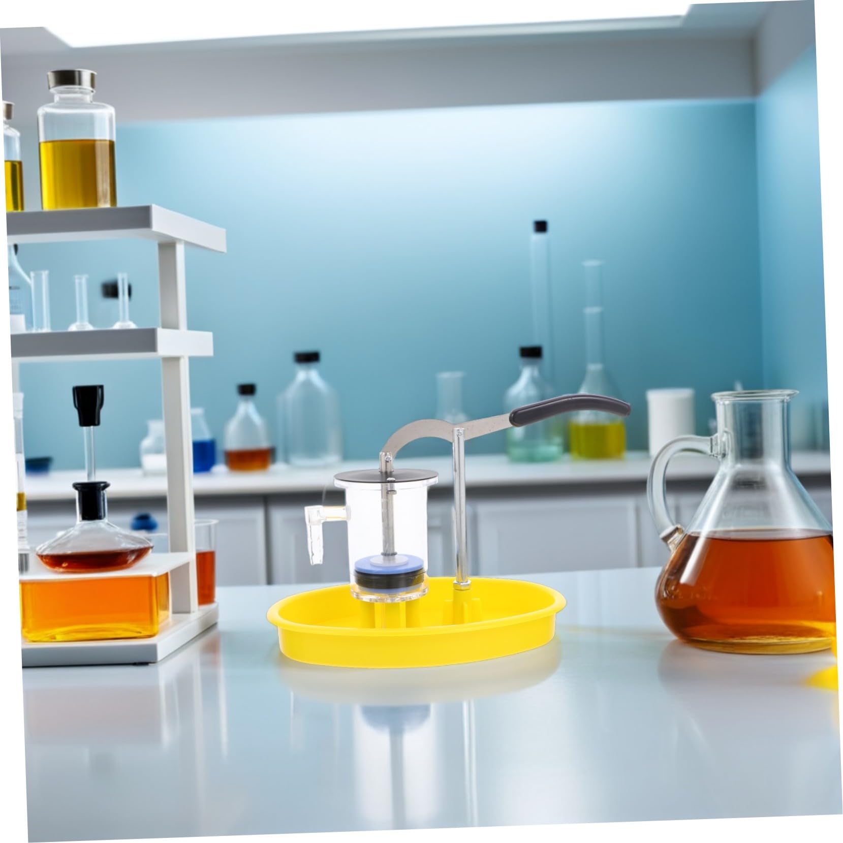 Abaodam Pompa Manuale per Esperimenti Scientifici in Acciaio Inossidabile e Plastica, Simulazione Realistica e Creatività per Attività Stem in Aula
