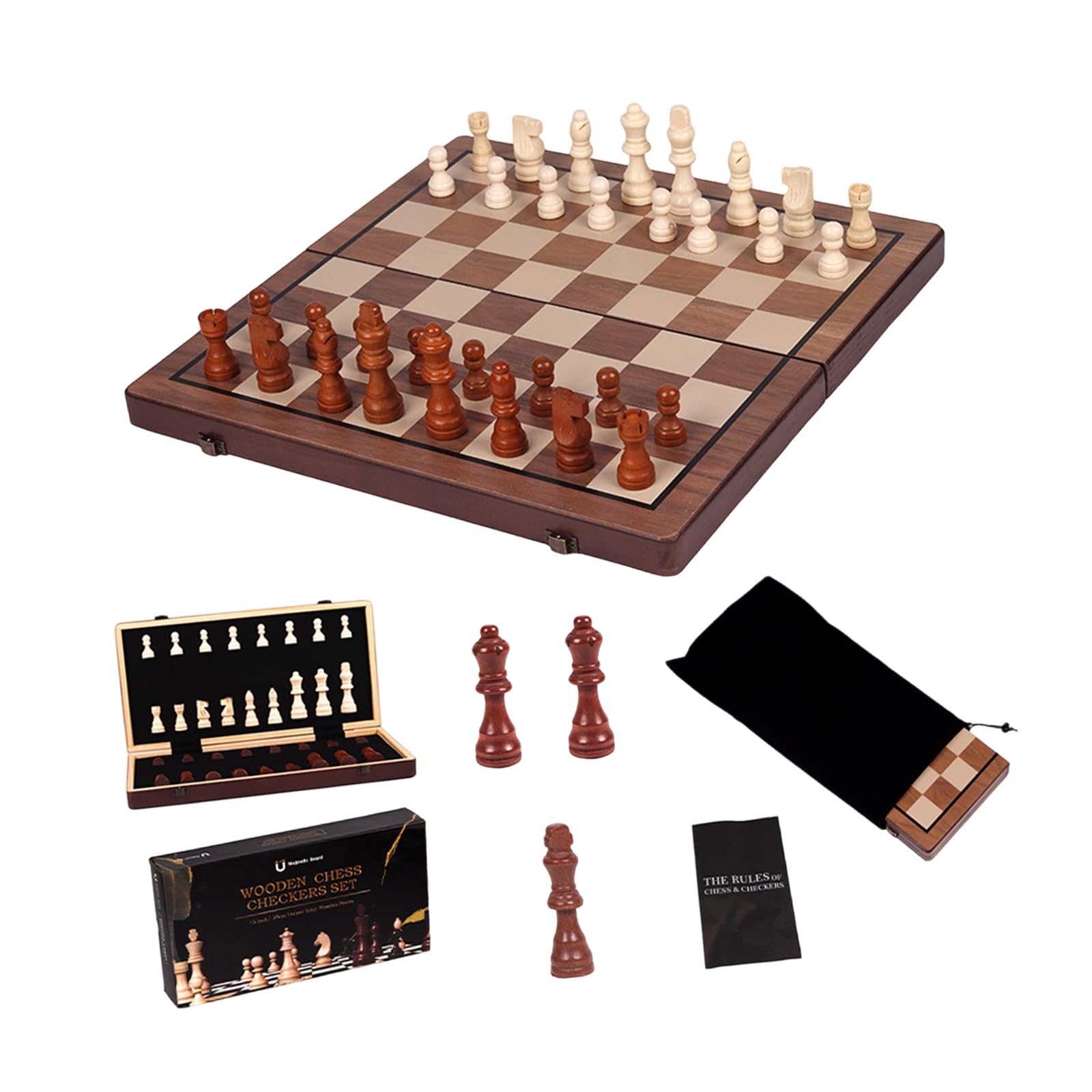 Tragbares kleines magnetisches Schachspiel, zusammenklappbares Schachbrett, Brettspiel, Kunststoff, Kinderspielzeug, Outdoor Unterhaltung, Lernen, zusammenklappbares Schachbrett, Brettspiel