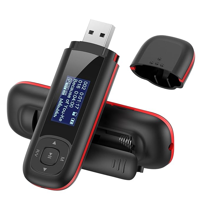 AGPTEK U3 USB Stick Mp3 Player, 8GB Music Player Supports Replaceable