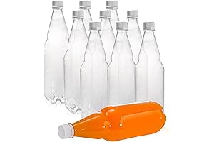 10 Pack 2 Liter Soda Bottles with Lids and Caps