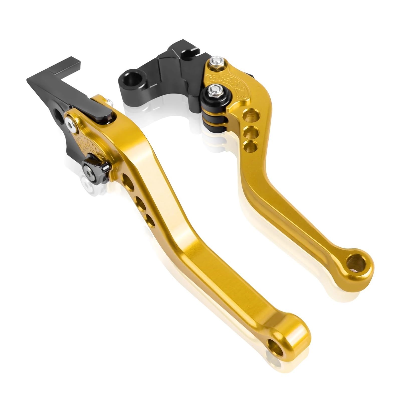 JWQEBNS Motorcycle Brake Clutch Levers for XJ6 Diversion FZ8 FZ6R FZ6 FAZER 2009-2020 Adjustable Short&Long Brake Clutch Levers Motorcycle Handles(Short Gold)