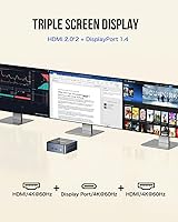 Vista 4 de GMKtec Mini computadora de escritorio, M3 Intel Core i5 12450H (8C/12T, hasta 4.40GHz) Mini PC 16GB DDR4 (8GB*2) 512GB SSD, 2X HDMI 4K, 4X USB 3.2