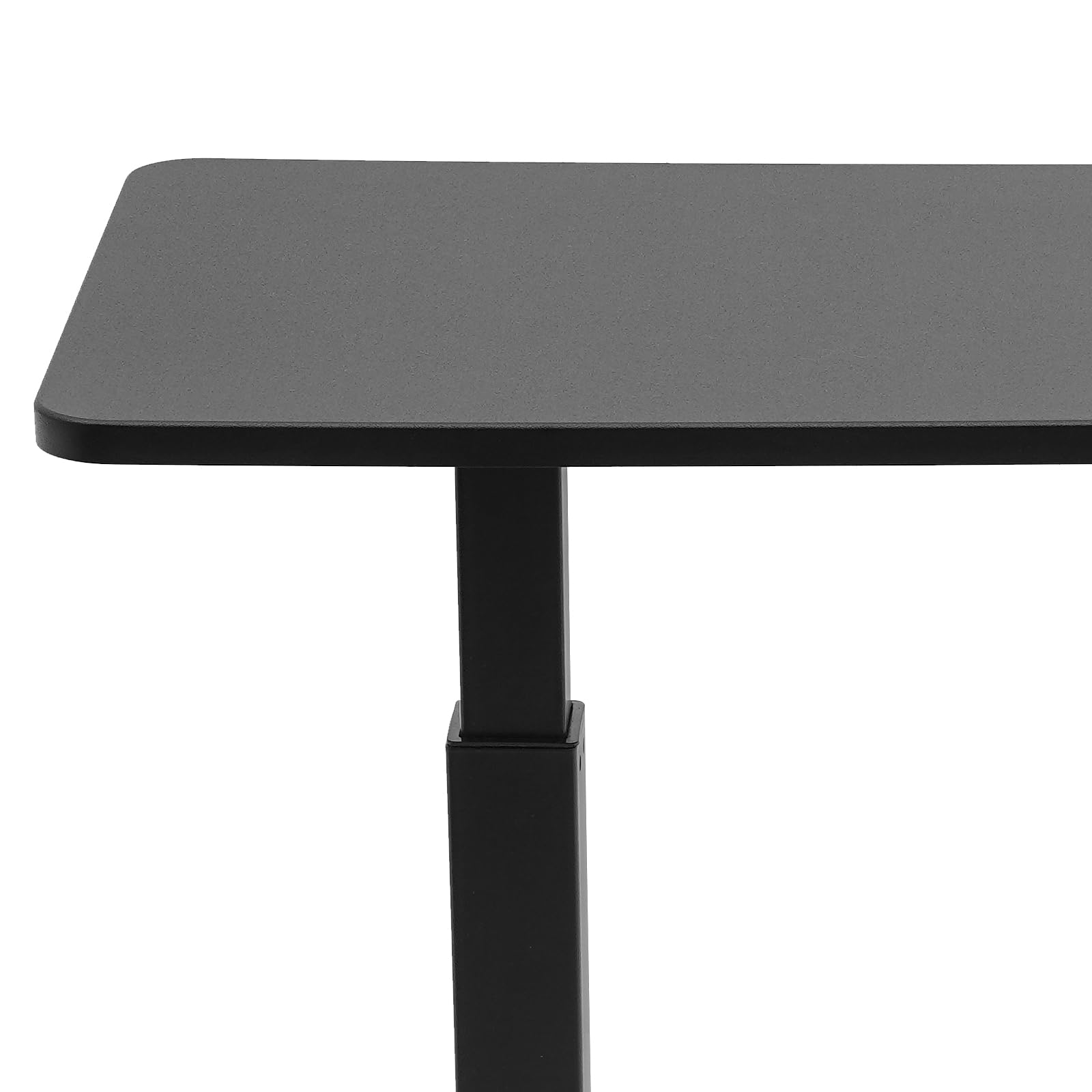 Comodino regolabile, scrivania pneumatica, portatile, regolabile in altezza, mobile con ruote, per ospedale, home office e uso domestico, 68 x 36 x 65 – 102 cm, nero